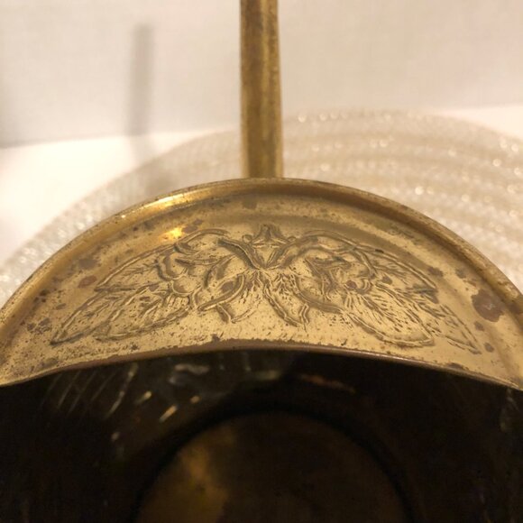 Vintage Brass Decorative Watering Can With Embossed Colonial Scene Design - Picture 7 of 14